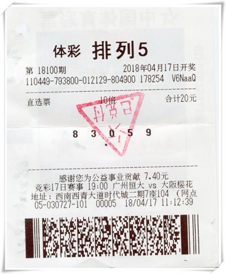 佛山彩民洗衣服翻出一张彩票,竟中得100万大奖!