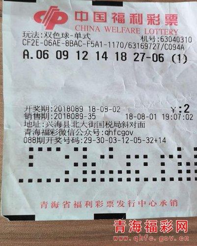 翻了75003倍!青海彩民仅花2元就中双色球大奖